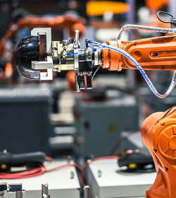 Roboterarm in der industriellen Fertigung (C) Shutterstock, THINK A