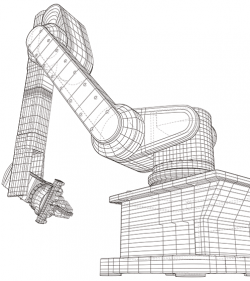 Roboterentwicklung, 3D-Modell Industrieroboter, (C) Shutterstock, Mirexon